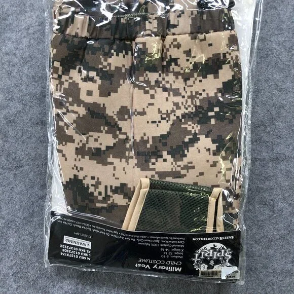 Spirit Halloween Kids M 8-10 Military Costume Vest Special Ops Soldier Army‎ - Picture 5 of 7